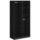 vidaXL Kleiderschrank Schwarz Eichen-Optik 100 x 50 x 200 cm