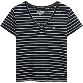 Superdry Studios Slub Embroidered Vee Kurzarm-t-shirt