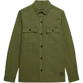 Superdry für Herren. M4011143A Militärhemd grün (XXL), Lässig, Baumwolle, Langarm