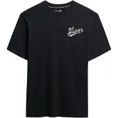 Superdry für Herren. M1012261A Tap Room Oversized T-shirt schwarz (S), Lässig, Baumwolle, Kurzarm