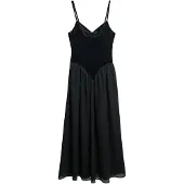 Superdry Lbd Velvet Corset ärmelloses Midikleid