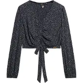 Superdry Vintage Tie Front Langarmbluse