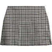 Superdry für Damen. W7210239A Vintage Tweed Faltenminirock schwarz (S), Lässig, Polyester