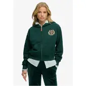 Superdry für Damen. W2012590A Country Club Ziphood grün (L), Lässig, Baumwolle