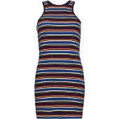 Superdry für Damen. W8011412A Vintage Stripe Racer Logo Kleid braun (S), Lässig, Flieder, Ärmellos / Hosenträger, Bio-Baumwolle, Nachhaltig