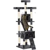 PawHut Katzenbaum Katzenkratzbaum Kratzbaum Katzen Kletterbaum Spielbaum