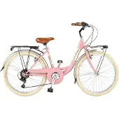 Via Veneto Mädchen- und Jugendfahrrad Giuly Lady 24" 6V Größe 38 Rosa Diva