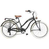 Via Veneto Bici Cruiser „Sun on the Beach Lady“ 26” 6V, mattschwarz