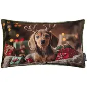 Magma Heimtex Magma Dekokissen Xmas Freinds Dackel 30x50 cm - bunt