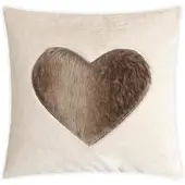 Magma Heimtex Magma Dekokissenhülle Woodie Herz 45x45 cm - braun;beige