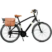 Via Veneto E-Bike Classic E-Bike für Herren 28” 6 V, Farbe „Grigio Gallante“, mit Seitentaschen