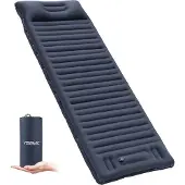 Markenlos Isomatte, Camping, selbstaufblasend, Luftmatratze mit integrierter Pumpe, verdickte Schlafmatte, Outdoor-Matte mit Kissen, geeignet für Wandern und Reisen, türkisblau