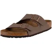 Birkenstock Arizona Birko-Flor Nubuk Sandalen, Grau 43 EU