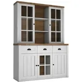 Petits-meubles GESCHIRRSCHRANK Léandre Weiß und Holz