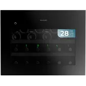 Cecotec Bolero GrandSommelier BI 28000, Weinkühler mit Kompressor, Integriert, 28 Flasche(n), G, Innenbeleuchtung, Schwarz