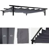 Mendler Ersatzbezug 320x250cm für Dach Pergola Pavillon HWC-C42 3x3m grau