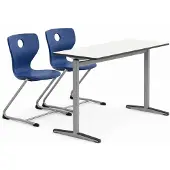 Xl Moebel Gmbh Moderne Schulbank mit ergonomischen Stühlen und robustem Metallgestell