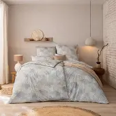 Estella Mako Satin Bettwäsche Orion 7969-810 Kreise grau 135 x 200cm