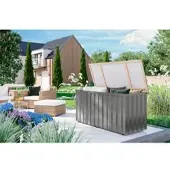 Karibu Box »Riepe«, BxHxT: 165 x 69 x 84cm, graualuminium