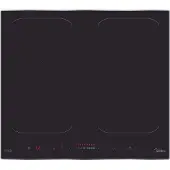 Midea Induktionskochfeld KI600IX 60 cm mit 2 Kochzonen mit FlexZone schwarz