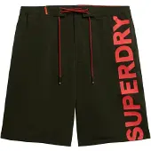 Superdry für Herren. M3010238A Klassischer grüner Badeanzug (XL), Strandbekleidung, Recyceltes Polyester, Nachhaltig