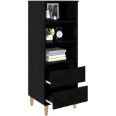 vidaXL Highboard Schwarze Eiche 40 x 36 x 110 cm Holzwerkstoff
