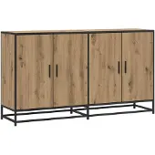 vidaXL Sideboard Artisan-Eiche 134 x 35 x 76 cm Holzwerkstoff