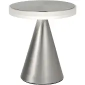 FABAS LUCE Neutrale LED-Tischleuchte, 12 W, 1260 lm, 3000 K, Metall- und Methacrylatgehäuse, satiniertes Nickel, Schutzart IP20 - Elegante Innenbeleuchtung