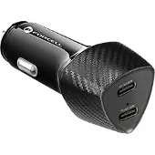 Forcell , Universal-KFZ-Ladegerät (Dual USB-C, 40W) im Carbon-Design, Carbon