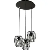 FABAS LUCE Camp Pendelleuchte aus schwarzem Metall, Ø 500 mm, modernes Design und elegante Struktur für die Innenbeleuchtung, Schutzklasse 1 IP20