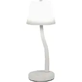 FABAS LUCE Ibla LED-Tischleuchte 9W 750lm 3000K, Touch-Dimmfunktion, Gestell aus Metall und mundgeblasenem Glas, Farbe: Weiß - Ibla