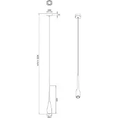 FABAS LUCE White LED-Pendelleuchte, 7 W, 570 lm, 3000 K, Metallrahmen, Schutzart IP20, Klasse 1, elegantes und modernes Design - Marke Illuminazione