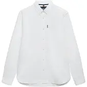 Superdry für Herren. M4011210A Essentials Oxford Hemd weiß (L), Lässig, Baumwolle, Langarm