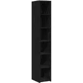 vidaXL Highboard Schwarze Eiche 30 x 41 x 185 cm Holzwerkstoff