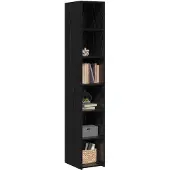 vidaXL Highboard Schwarze Eiche 30 x 41 x 185 cm Holzwerkstoff