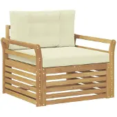 vidaXL Outdoor-Sofa Polyester Weiß