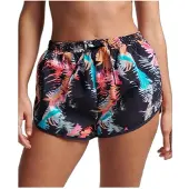Superdry für Damen. W7110347A Marinefarbene Strandshorts im Vintage-Look (L), Lässig, Nachhaltig, Recyceltes Nylon