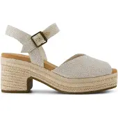 Toms bequeme Peeptoes Pumps aus Textil