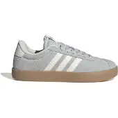 Adidas Sneaker SPORTSWEAR "VL COURT 3.0", Damen, Gr. 38,5, grau (wonder silber, sanftes weiß, gum 3), Leder, Synthetik, Schuhe Sneaker, inspiriert vom Design des samba, Topseller