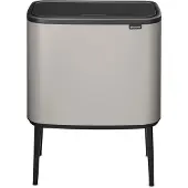 Brabantia Mülleimer Bo Touch Bin - 3 x 11 liter - Soft Grey