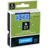 Dymo Schriftbandkassette D1 45016, 12 mm breit, blau/schwarz