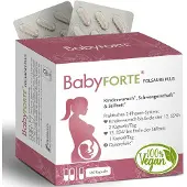 BabyFORTE Folsäure Plus Quatrefolic | vegan Vitamine ab Kinderwunsch bis Stillzeit 180 St Kapseln