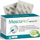 MascuPRO Fertilität | Fruchtbarkeit & Spermien Folsäure, Q10 Lycopin Kinderwunsch Mann 60 St Kapseln
