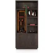 Henders & Hazel Gijon Schrank basalt Eiche Furnier Platinlack