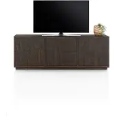 Henders & Hazel Gijon TV-Sideboard Basalt Eiche Furnier Platinlack