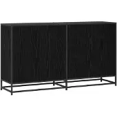 vidaXL Sideboard Schwarze Eiche 134 x 35 x 76 cm Holzwerkstoff