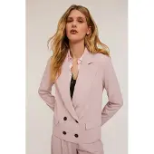 Motivi Polyviscose Double-breasted Jacket Pink Größe: 42 | Blazer Outlet | Damen | Rosa
