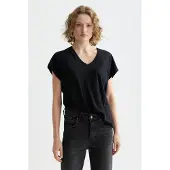 Scotch & Soda U9a01223t Kurzarm-t-shirt Mit V-ausschnitt