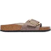 Birkenstock für Damen. 1032935 Sandalen Madrid Big Buckle (Schmale Passform) taupe (40), Wohnung, Keine, Lässig