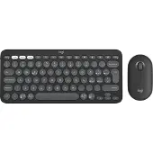 Logitech 920-012221, Kabellos, RF Wireless + Bluetooth, Scherenschalter, QWERTY, Graphit, Maus enthalten